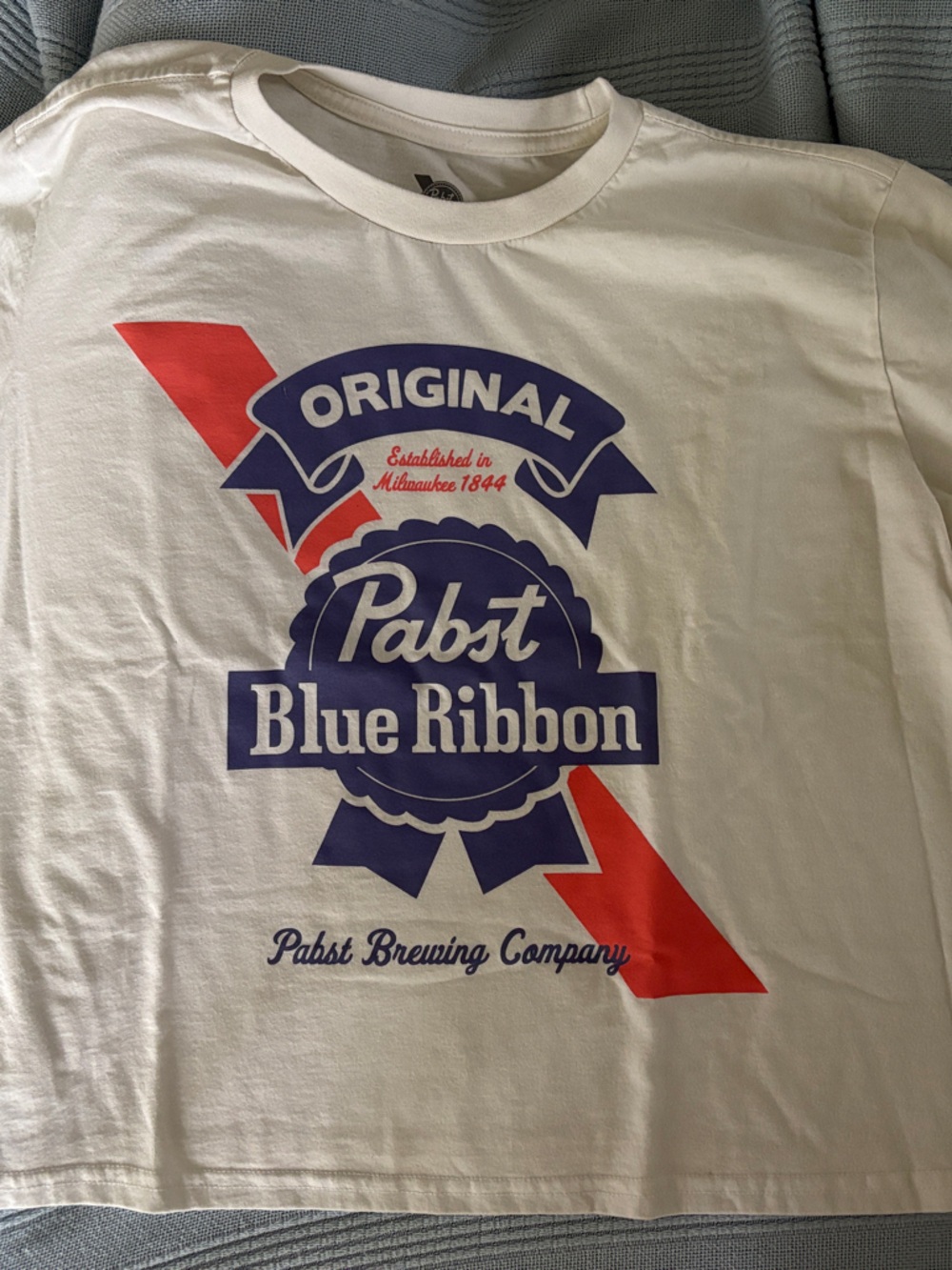 Pabst Blue Ribbon Graphic Short Sleeve Tee - White